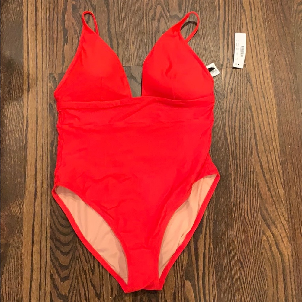 J. Crew Deep V French One piece NWT size 12